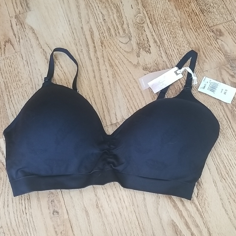 (L) NWT Jessica Simpson Nursing Bra Motherhood Minimalist Padded Wireless